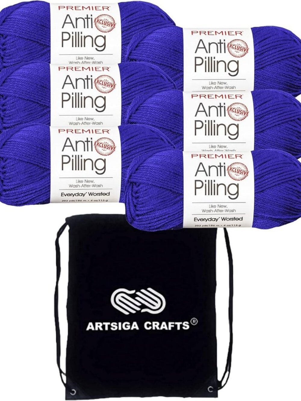 Soft Anti-Pilling Yarn in Royal Blue - Perfect for Knitting & Crocheting